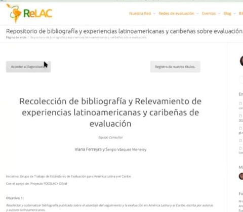 Primer Repositorio de bibliografía y experiencias sobre evaluación de Latinoamérica y el Caribe